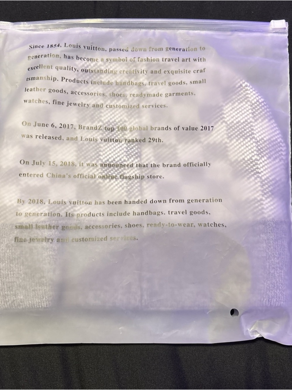 Louis Vuitton Purple and Gray Knit Beanie with LV Tag - Picture 5 of 6